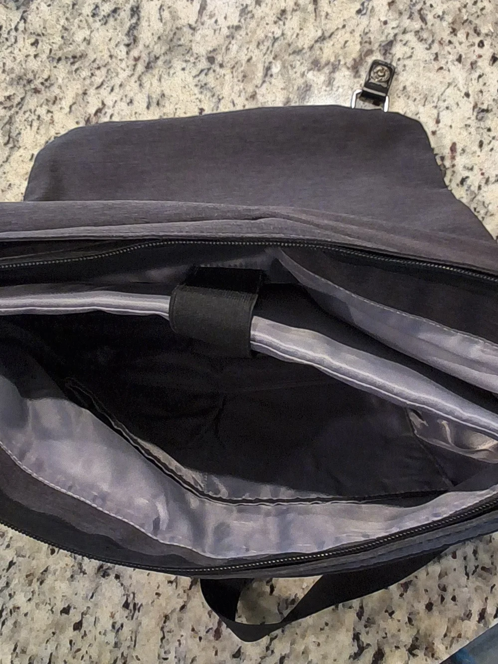 Men's Gray Messenger Bag - Crossbody Work Satchel